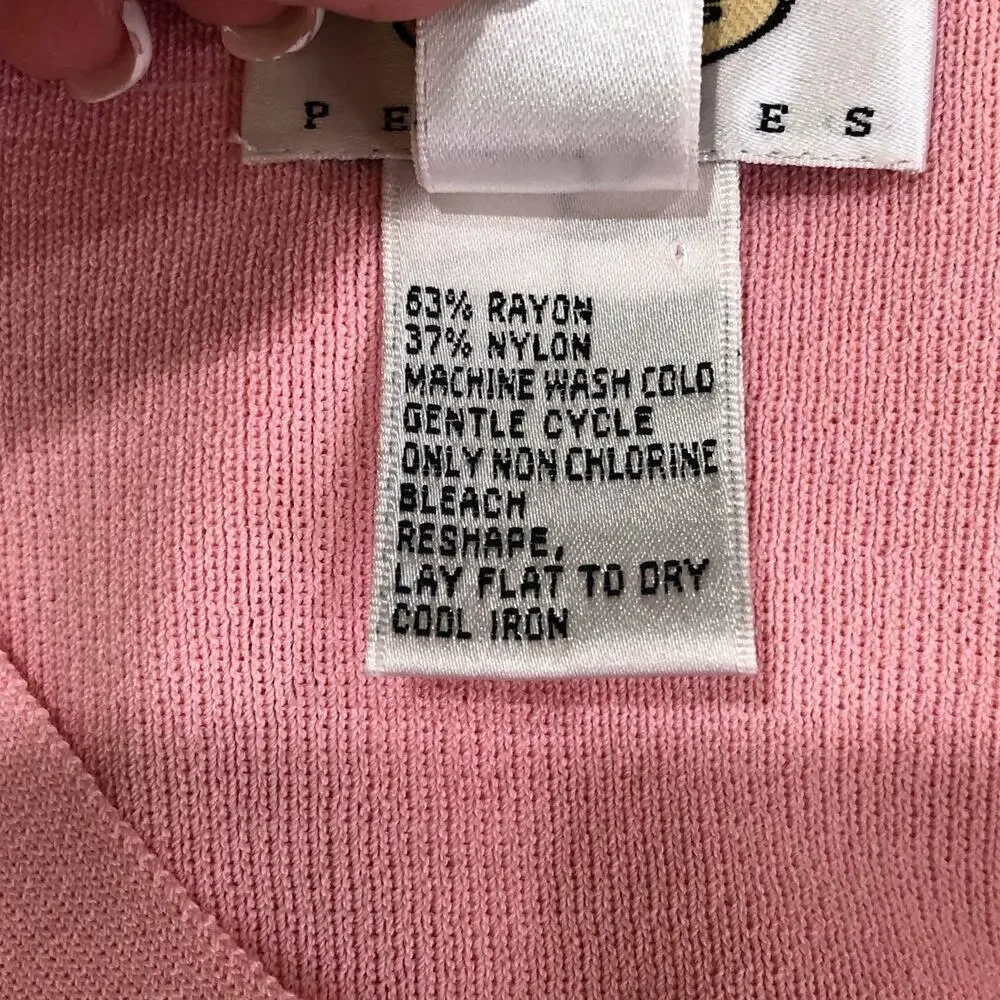 Talbots Petite Pink Scoop Neck Short Sleeve Stretch Top Barbiecore - Picture 6 of 6